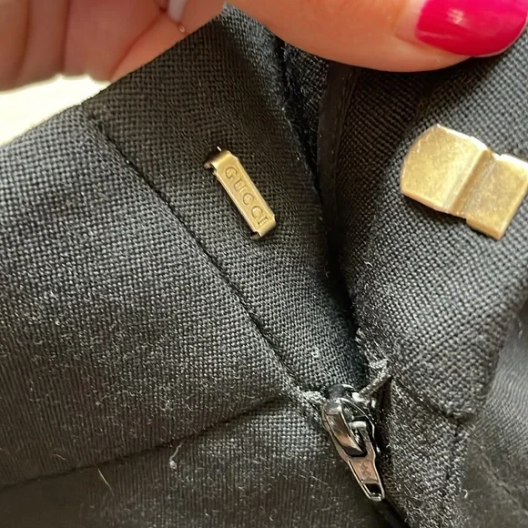 Gucci Lana Wool Black Tapered Leg Pants